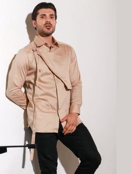 Echke - Beige Polyester Shirt