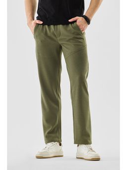 Snitch - Olive Textured Regular Trackpant