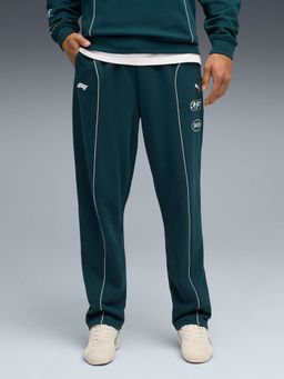 Puma - Formula 1 Men Green Relaxed Fit Cotton Trackpant