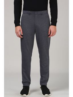 Van Heusen - Men Grey Solid Functional Pocket 9 to 9 Travel Trouser