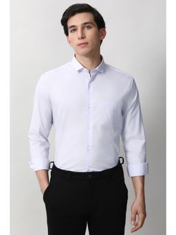 Peter England - Men White Slim Fit Full Sleeves Formal Shirt