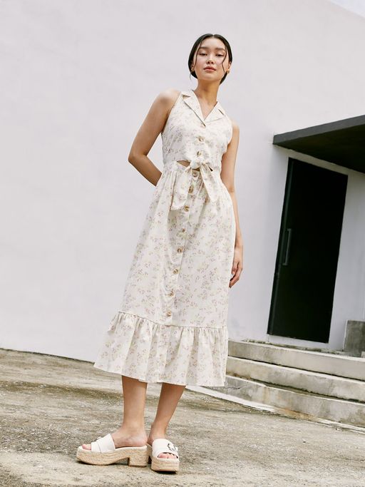 pomelo pink cocktail dress Pomelo Smocked Midi Dress (Pink), Women's Fashion, Dresses & Sets, Dresses on Carousell
