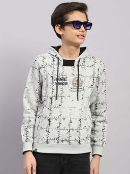 Monte Carlo - Boys Grey Printed Hoodie