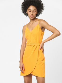 ONLY - Women Solid Orange Dress (Set of 2)