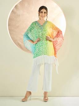 First Resort by Ramola Bachchan - Multi Colour Kaftan