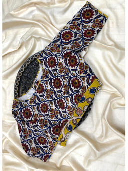 Palash - Off White Printed Cotton Stitched Blouse