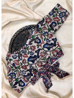 Palash - Off White Printed Cotton Stitched Blouse