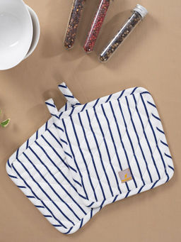 Maspar - Roux Blue and White Woven Pot Holder (Set of 2)