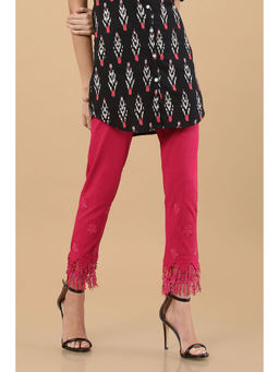 Soch - Fuchsia Viscose Solid Hand Work Pant