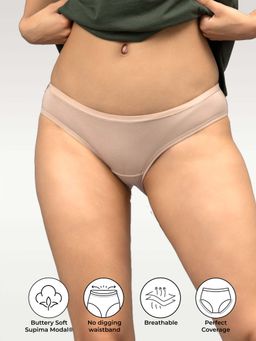 NeceSera - Full Coverage Bikini Soft Nude Supima Modal Nessies (Pack of 5)