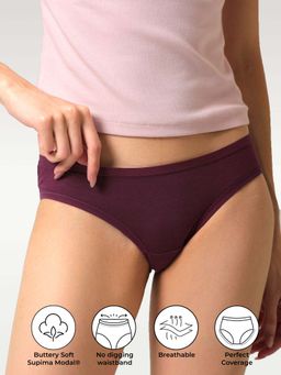 NeceSera - Full Coverage Bikini Soothing Ruby Supima Modal Nessies (Pack of 5)