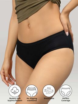 NeceSera - Hipster Midnight Black Supima Modal Nessies (Pack of 5)