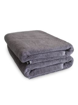 Heelium - Bamboo Bath Towel - Soft - Absorbent & Odour Free - 2 Pcs - Grey