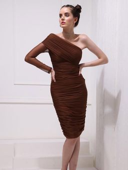 Oh Rare - Women Bodycon Dress - Brown