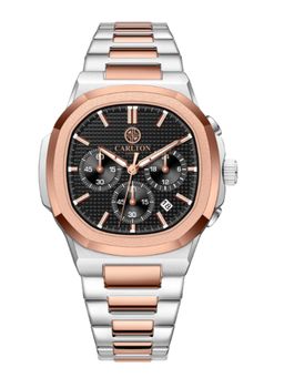 Carlton London - Men Parker Black Dial Analog Watch - CLSDTBLKM (M)