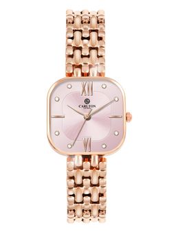 Carlton London - Women Chelsea Pink Dial Analog Watch - CLSSCPNK (M)