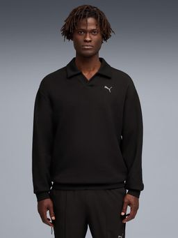 Puma - Clouds pun Mens Relaxed Training Black Polo T-shirt