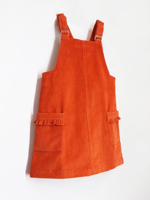 orange dungaree dress Italian Linen Overall Dress Short Jumpsuit Dungaree Dress Size S