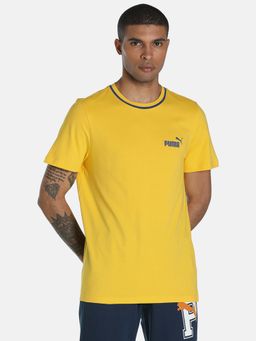Puma - X1der Back Logo Mens Yellow T-shirt