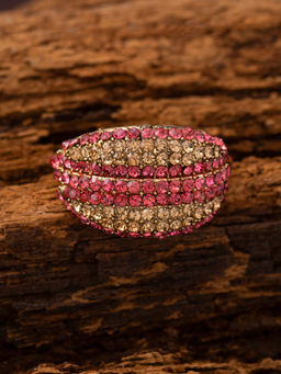 E2O - Pink Classic Adjustable Handcrafted Kundan Finger Ring