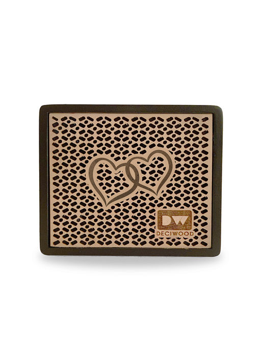 DECIWOOD Clef Portable, Bluetooth 5.0 Wooden Body 10W Wireless Speaker-Black
