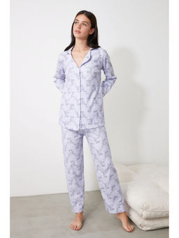 Trendyol - Lilac Printed Pyjamas (Set of 2)