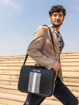 FUR JADEN - Vegan Leather Crossbody Laptop Messenger Bag