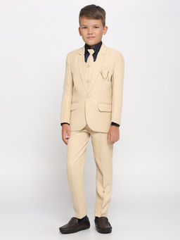 Kids Island - Nude Shirt Waistcoat Blazer with Pant and Bow Tie (Set of 5)