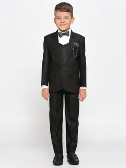 Kids Island - Black Shirt Waistcoat Blazer with Pant and Bow Tie (Set of 5)
