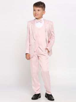 Kids Island - Pink Shirt Waistcoat Blazer with Pant and Bow Tie (Set of 5)