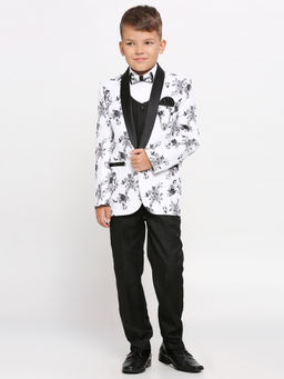 Kids Island - Black Shirt Waistcoat Blazer with Pant and Bow Tie (Set of 5)