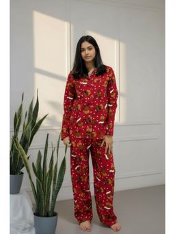 ASHTAG - Reindeer Printed Christmas Nightsuit