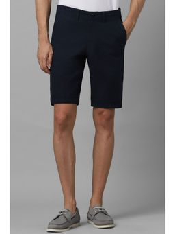 Allen Solly - Men Navy Blue Solid Slim Fit Shorts