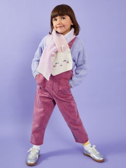 Accessorize London - Pink Girls Bunny Knit Scarf