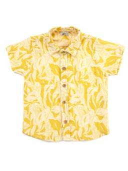 KOALA KIDZ - Boys Mustard Premium Floral Printed Casual Shirt