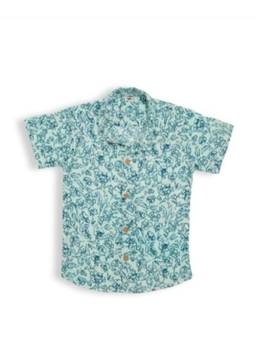 KOALA KIDZ - Boys Aqua Premium Floral Printed Casual Shirt