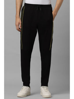 Allen Solly - Men Solid Regular Fit Black Jogger Pants