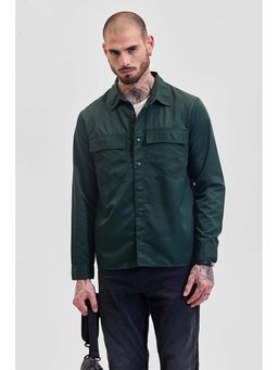 Snitch - Green Multi Pocket Relaxed Fit Shirt