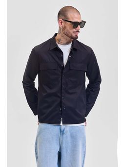 Snitch - Black Multi Pocket Relaxed Fit Shirt