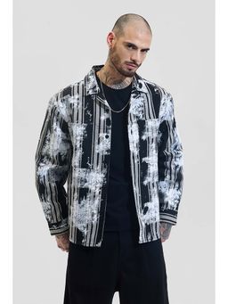 Snitch - Black Stripes Relaxed Fit Shirt