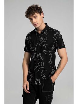 Snitch - Doodle Face Black Shirt