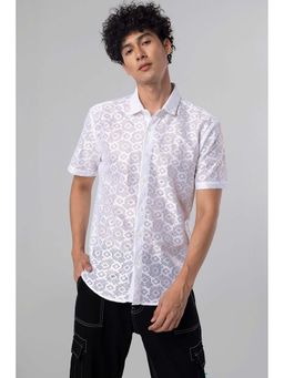 Snitch - Hawaiian Hakoba Rhombus White Shirt