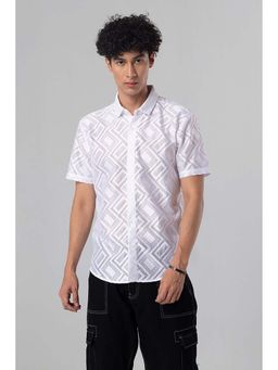 Snitch - Hawaiian Hakoba Rectangle White Shirt