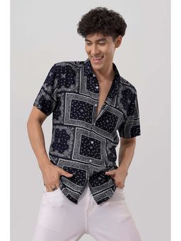 Snitch - Galaxy Paisley Navy Blue Shirt