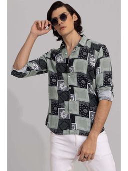 Snitch - Square Mandala Green Shirt