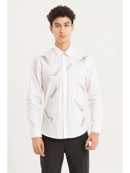 Snitch - Slash Sequins White Shirt