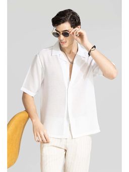 Snitch - Sheer Mirage White Oversized Shirt