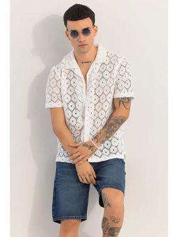 Snitch - Giulietta White Crochet Shirt