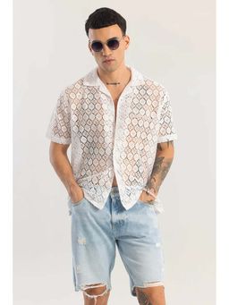 Snitch - Giulietta White Crochet Shirt