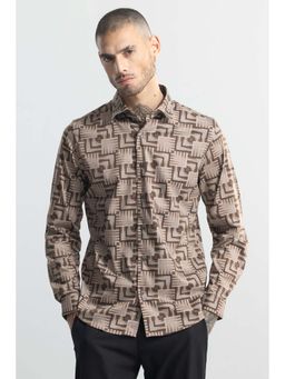 Snitch - Edge Square Brown Shirt